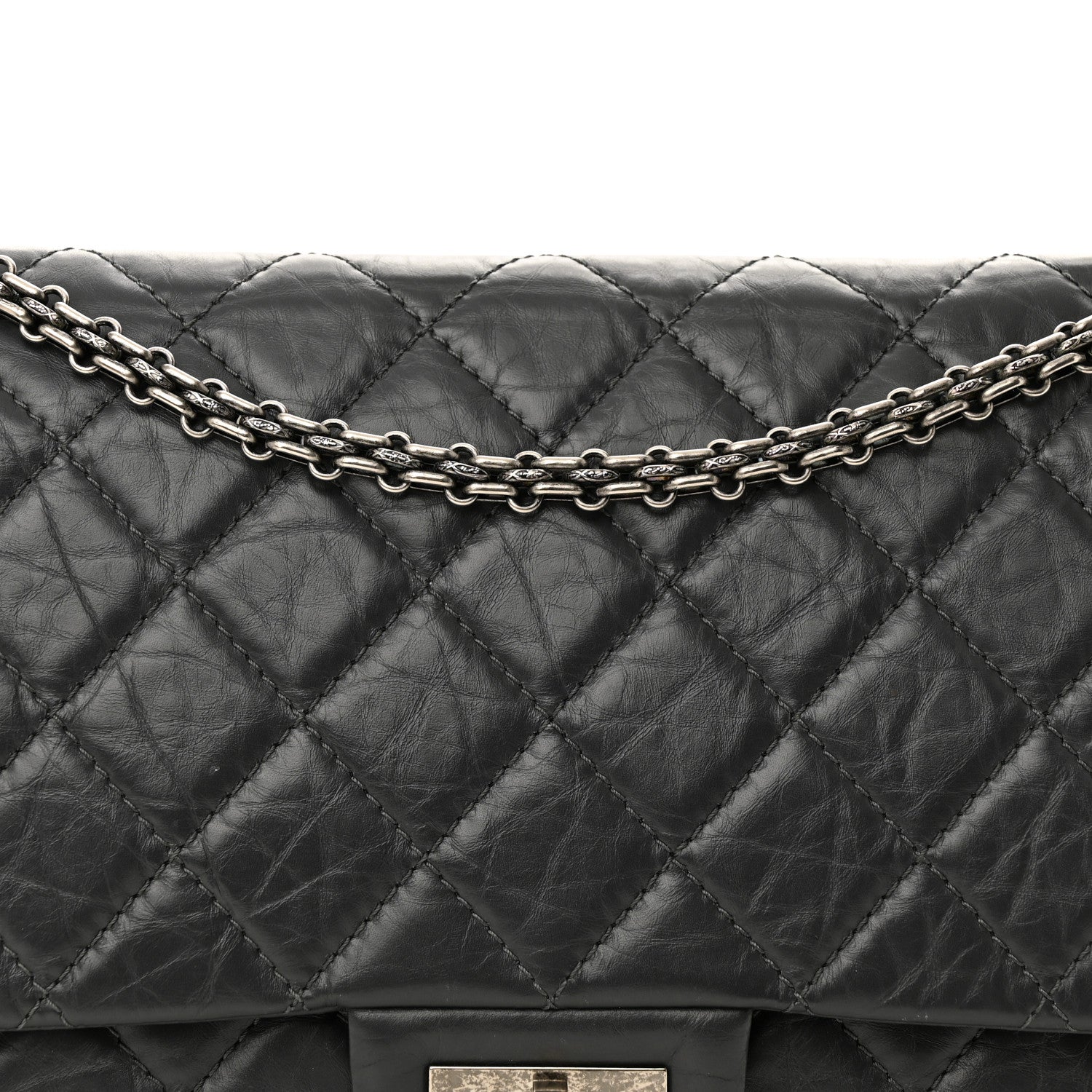 Chanel Aged Calfskin Quilted 2.55 Reissue 227 Flap Grey 8 of 12
