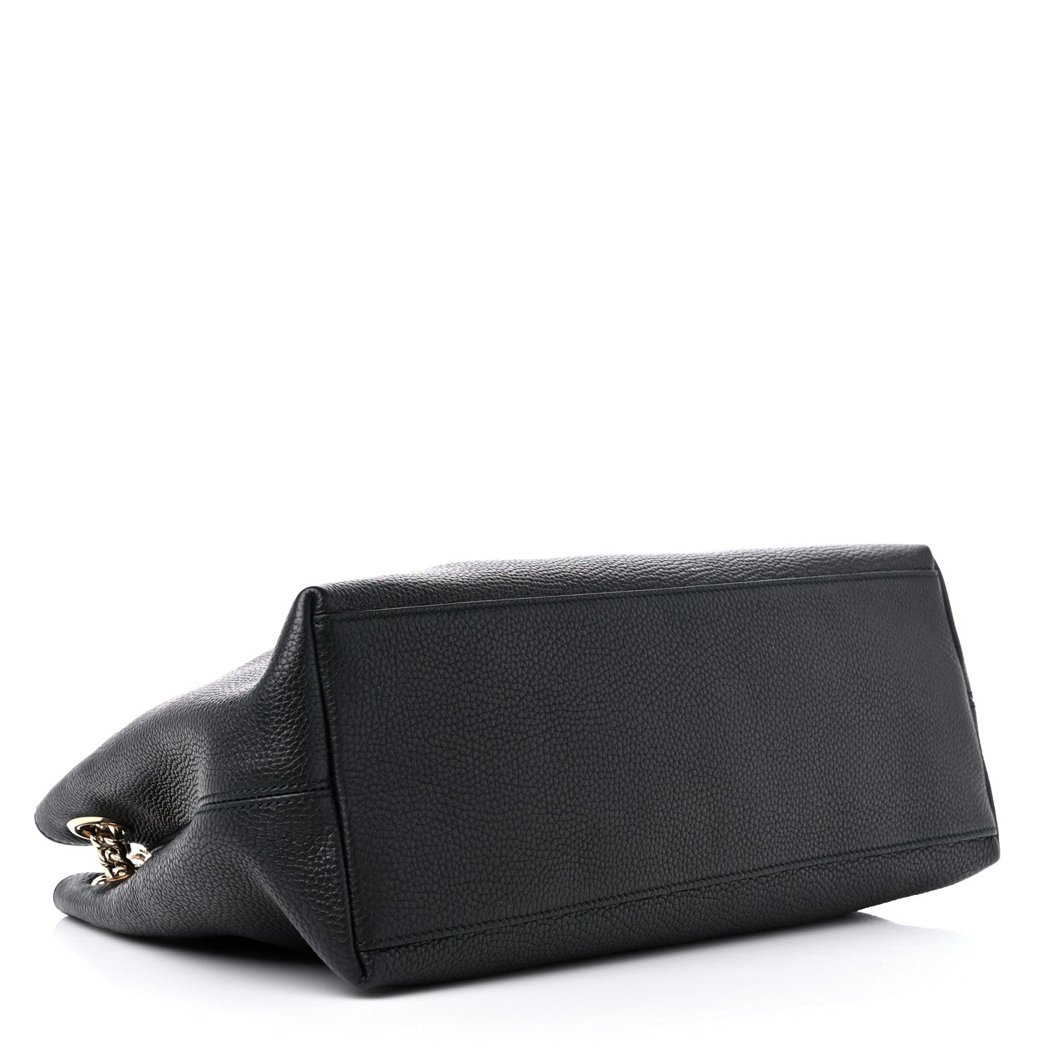Gucci Pebbled Calfskin Medium Soho Chain Shoulder Bag Black 4 of 9