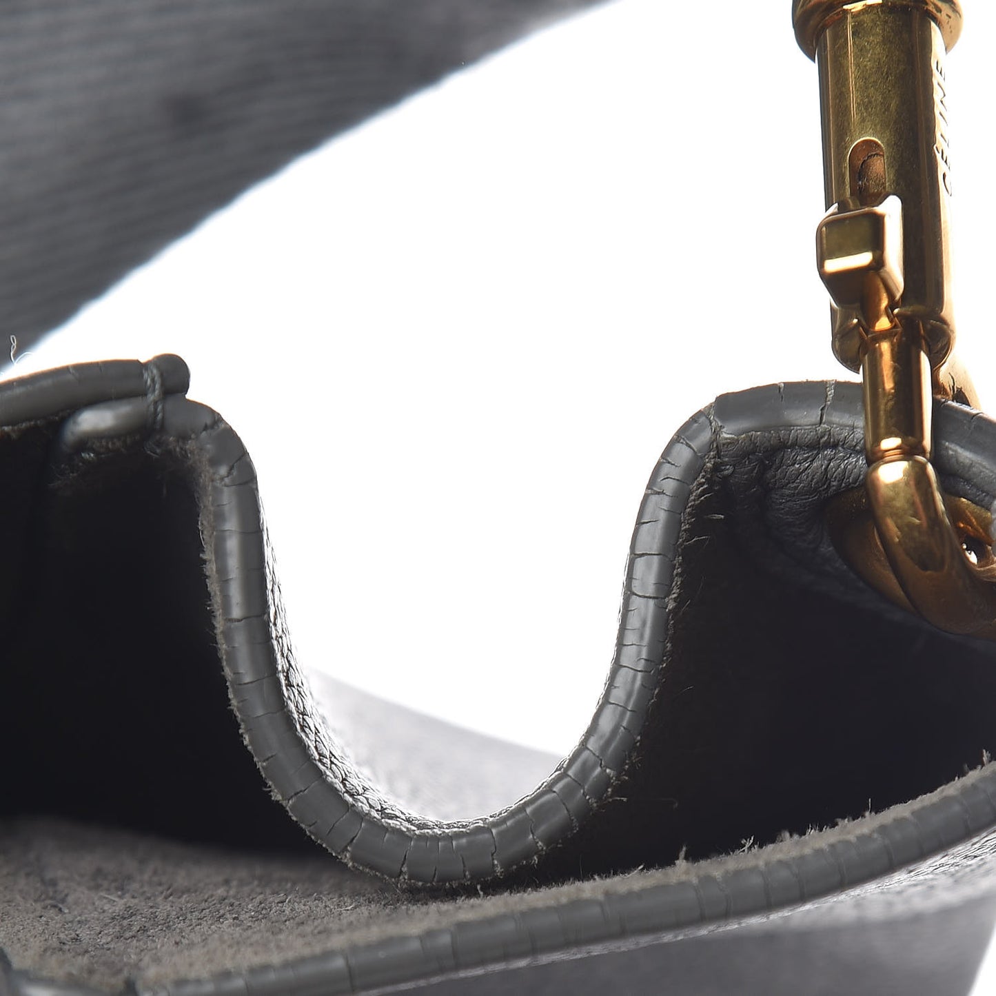 Soft Grained Calfskin Sangle Bucket Bag Storm