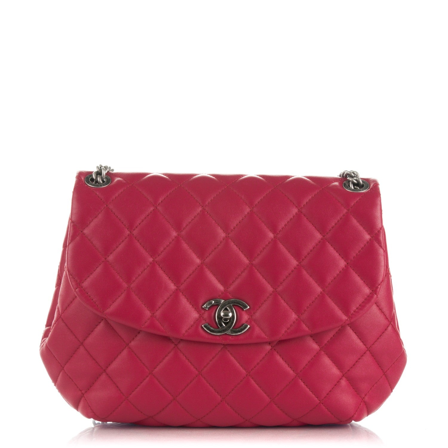 Chanel Lambskin Quilted Large Daily Supple Flap Dark Pink 1 of 9