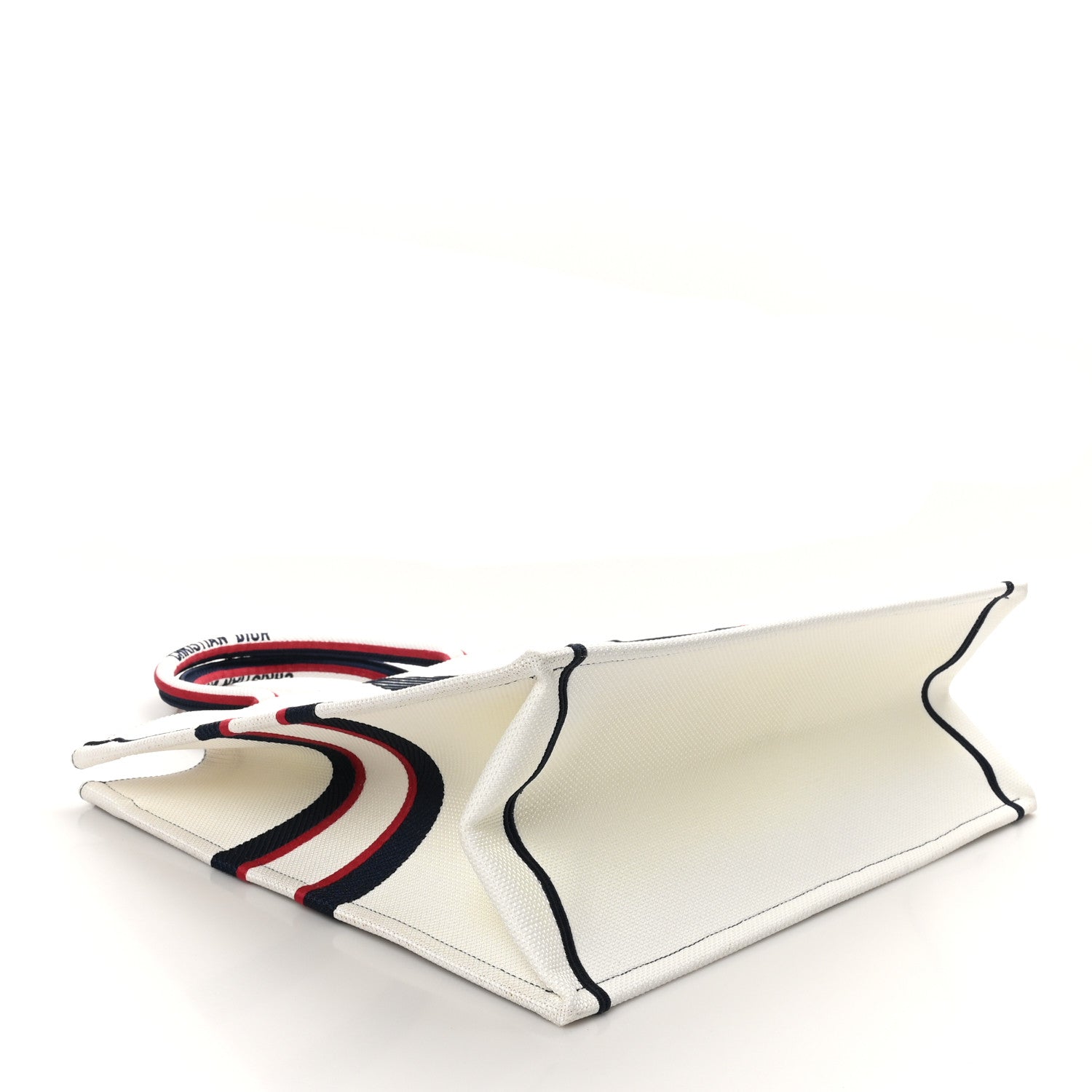 Christian Dior Canvas Embroidered Large Dioralps Book Tote White 4 of 10