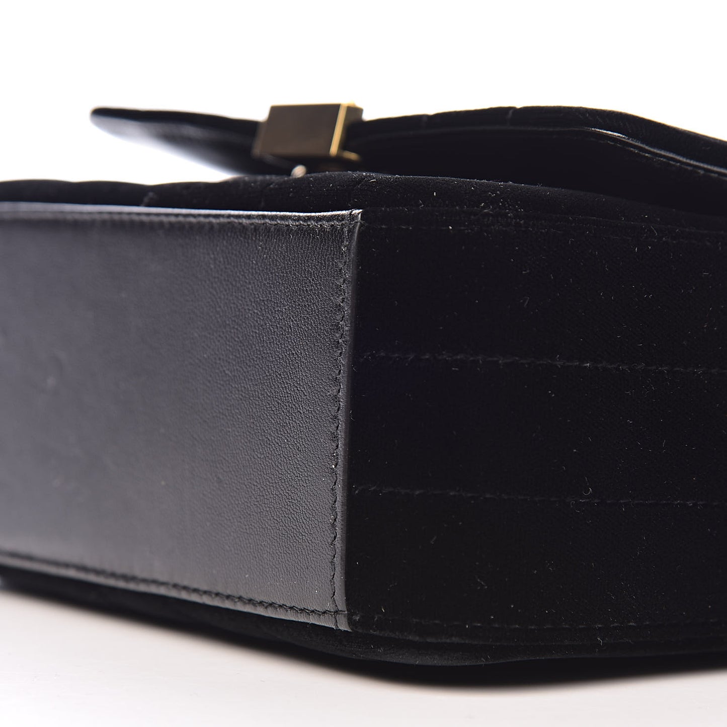 Velvet Matelasse Small Vicky Chain Bag Black