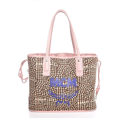 MCM Visetos Medium Reversible Liz Shopper Tote Pink 9 of 12