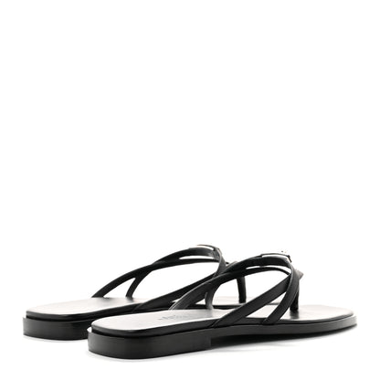 Hermes Calfskin Miss Sandals 38 Black 5 of 8