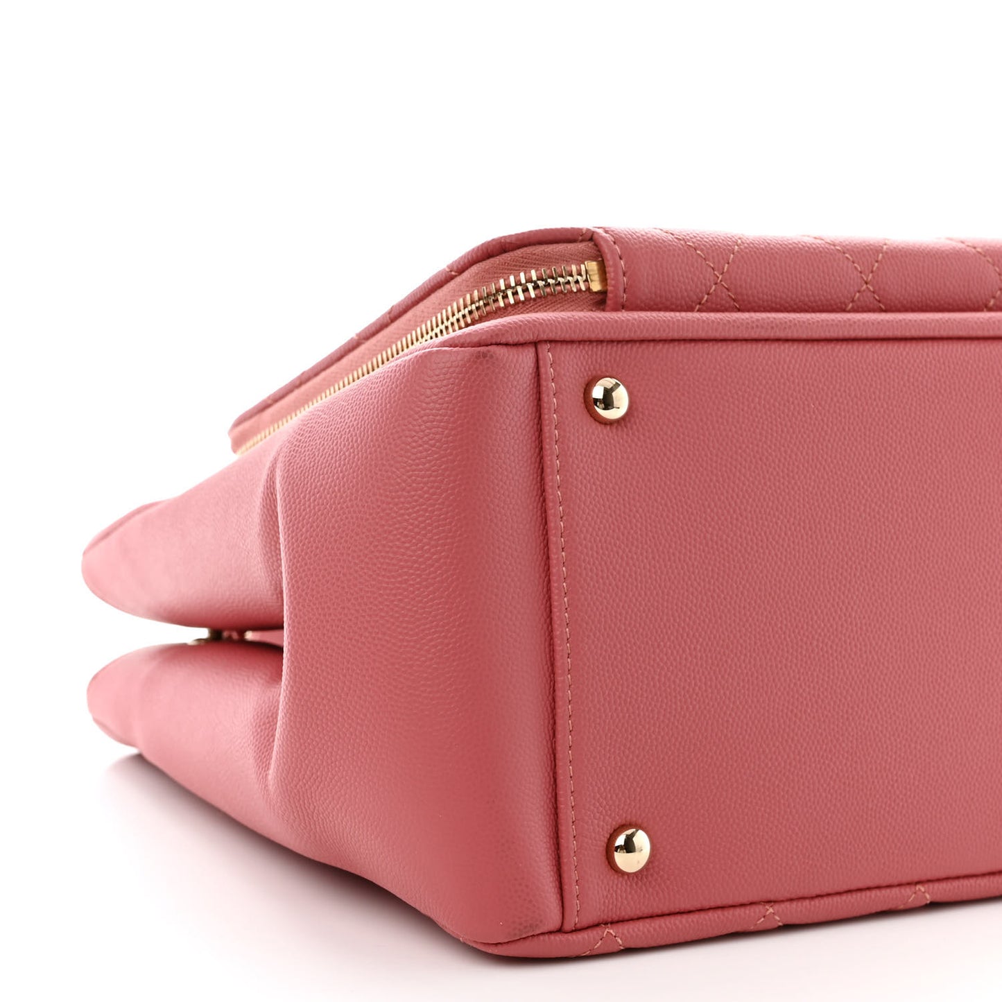 Caviar Quilted Small Business Affinity Shopping Bag Pink