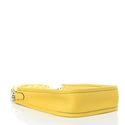 Hermes Taurillon Clemence Amazone Evelyne TPM Jaune De Naples White 4 of 9