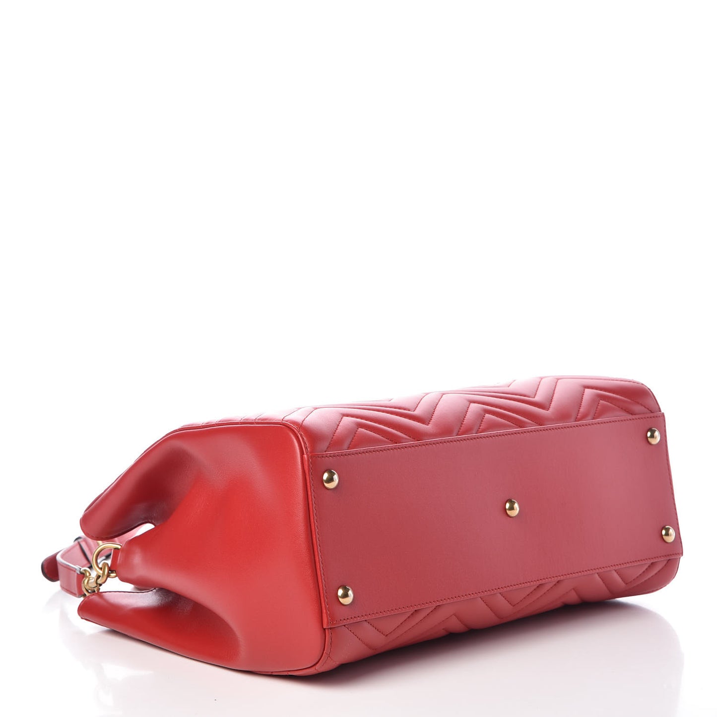 Calfskin Matelasse Medium GG Marmont Tote Hibiscus Red