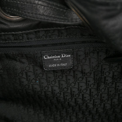 Christian Dior Nylon Cannage Drawstring Bag Black 6 of 11
