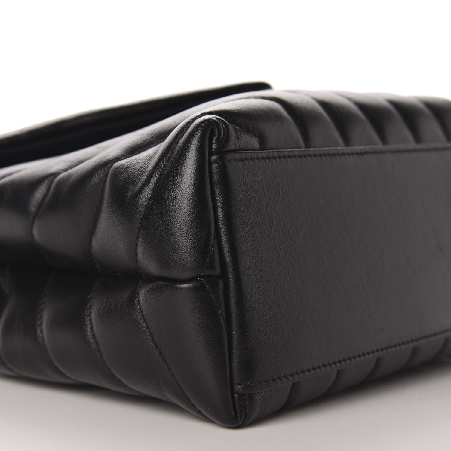 Saint Laurent Calfskin Y Quilted Monogram Small Loulou Chain Satchel Black 6 of 10