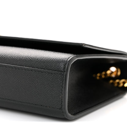 Saint Laurent Grain De Poudre Medium Classic Monogram Kate Satchel Black 10 of 10