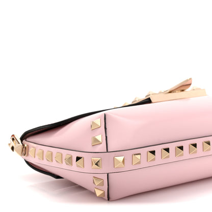 Valentino Garavani Brushed Calfskin Rockstud Flip Lock Chain Shoulder Bag Rose Quartz 8 of 10