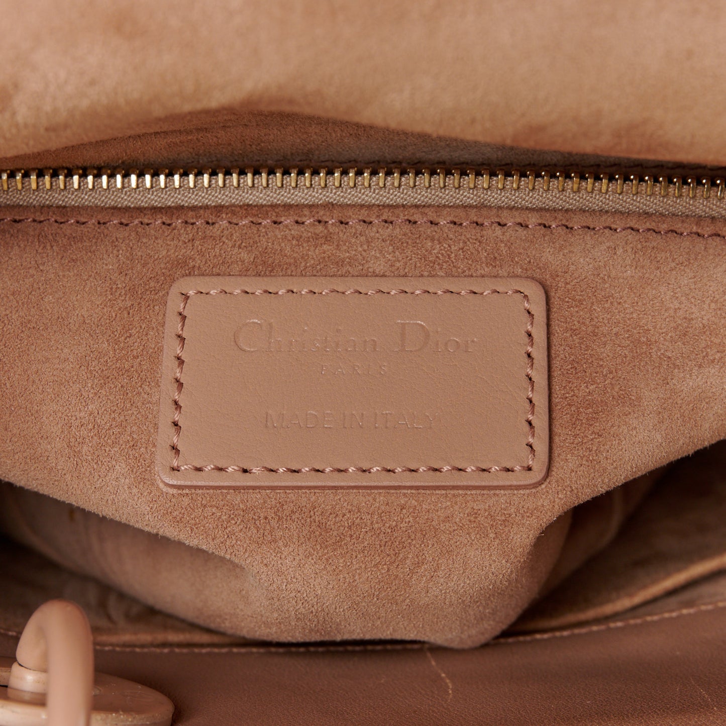 Ultra Matte Calfskin Cannage Medium Lady Dior Beige