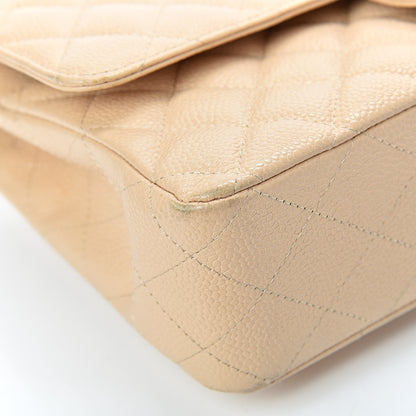 Chanel Caviar Quilted Medium Double Flap Beige 8 of 20
