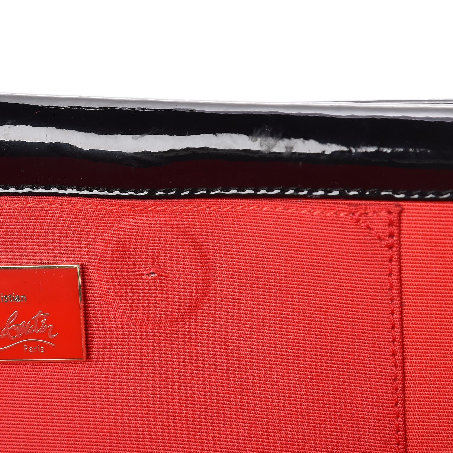 Christian Louboutin Patent Pigalle Clutch Black 8 of 9