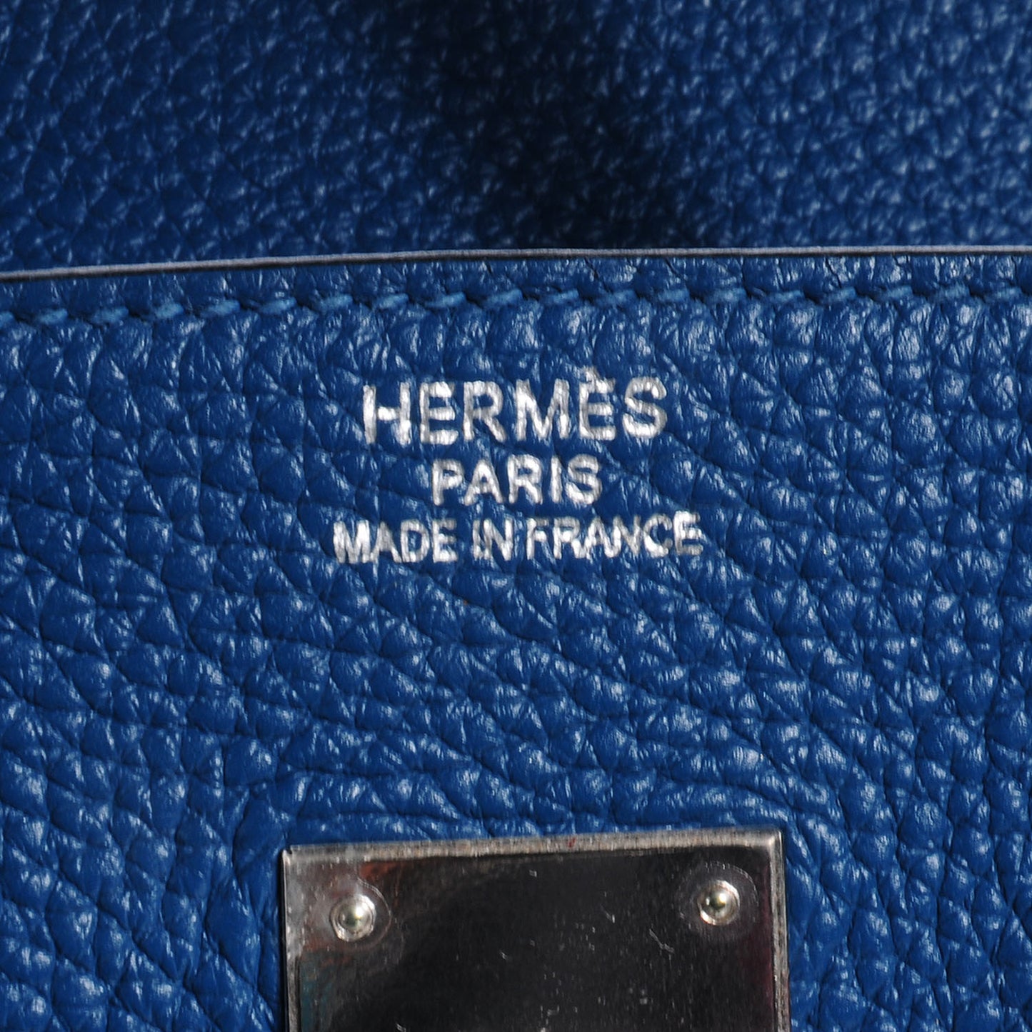 Taurillon Clemence Birkin 35 Bleu Thalassa