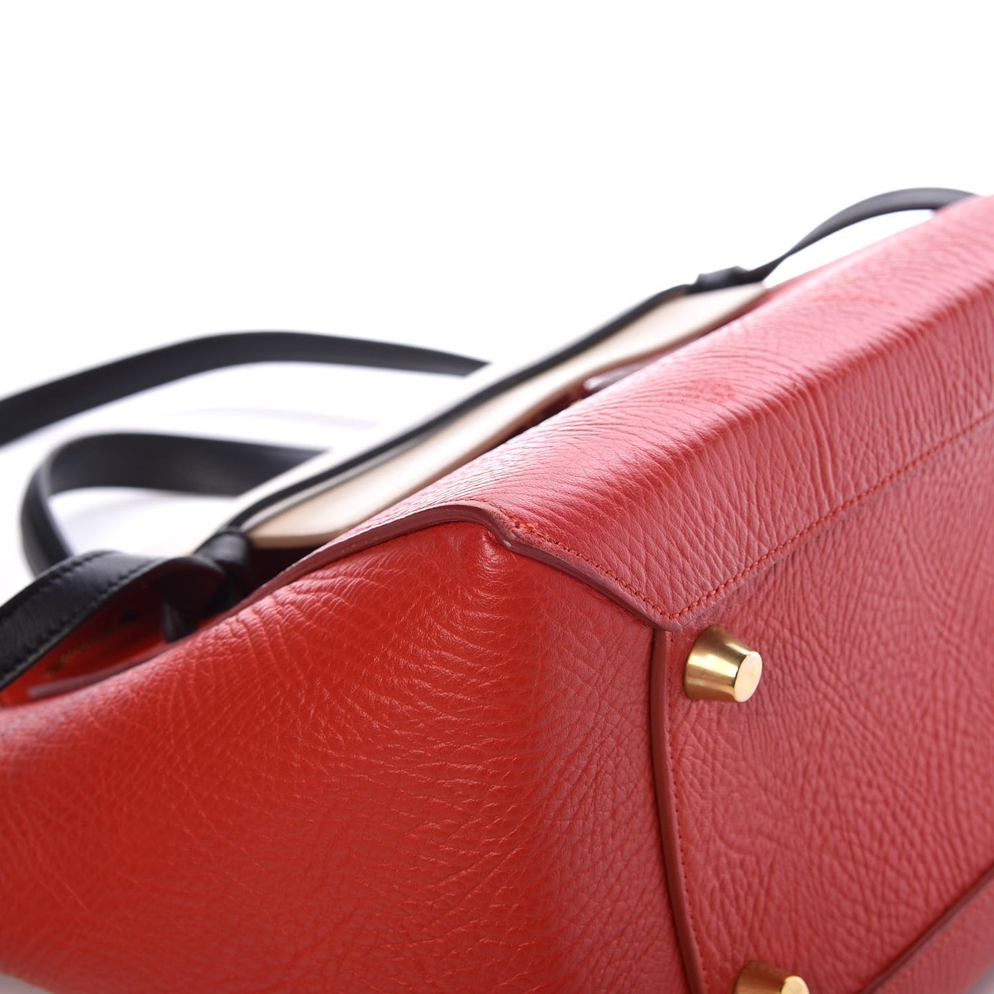 Elephant Calfskin Mini Tri-Color Belt Bag Vermillion