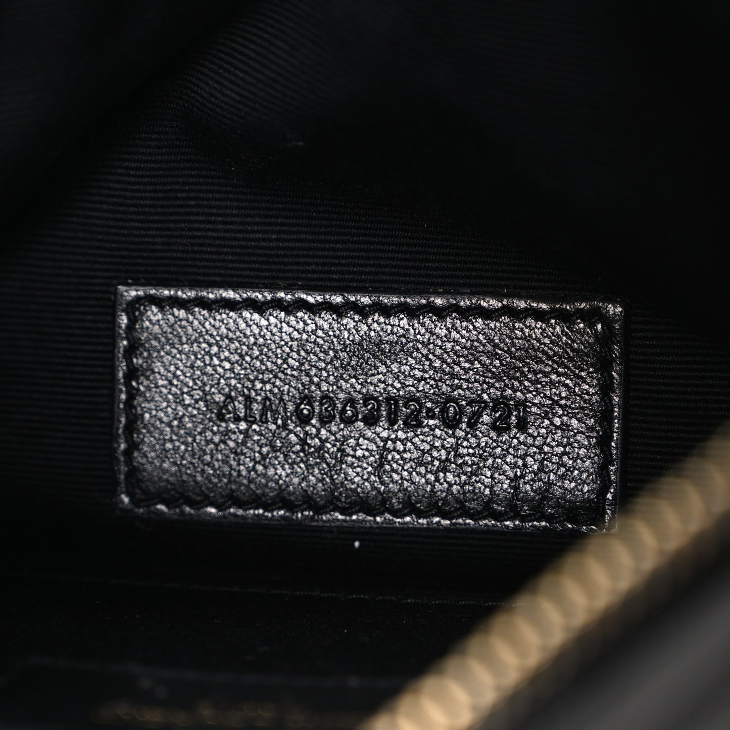 Grain De Poudre Chevron Monogram Bill Pouch Black
