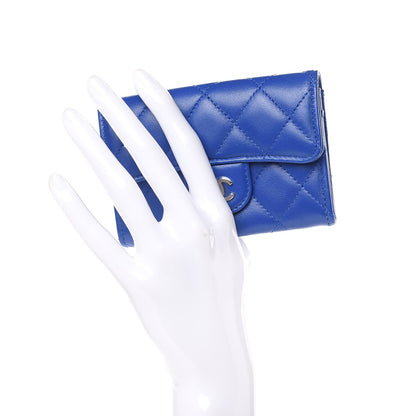 Chanel Lambskin Quilted Card Holder Royal Blue 2 of 10