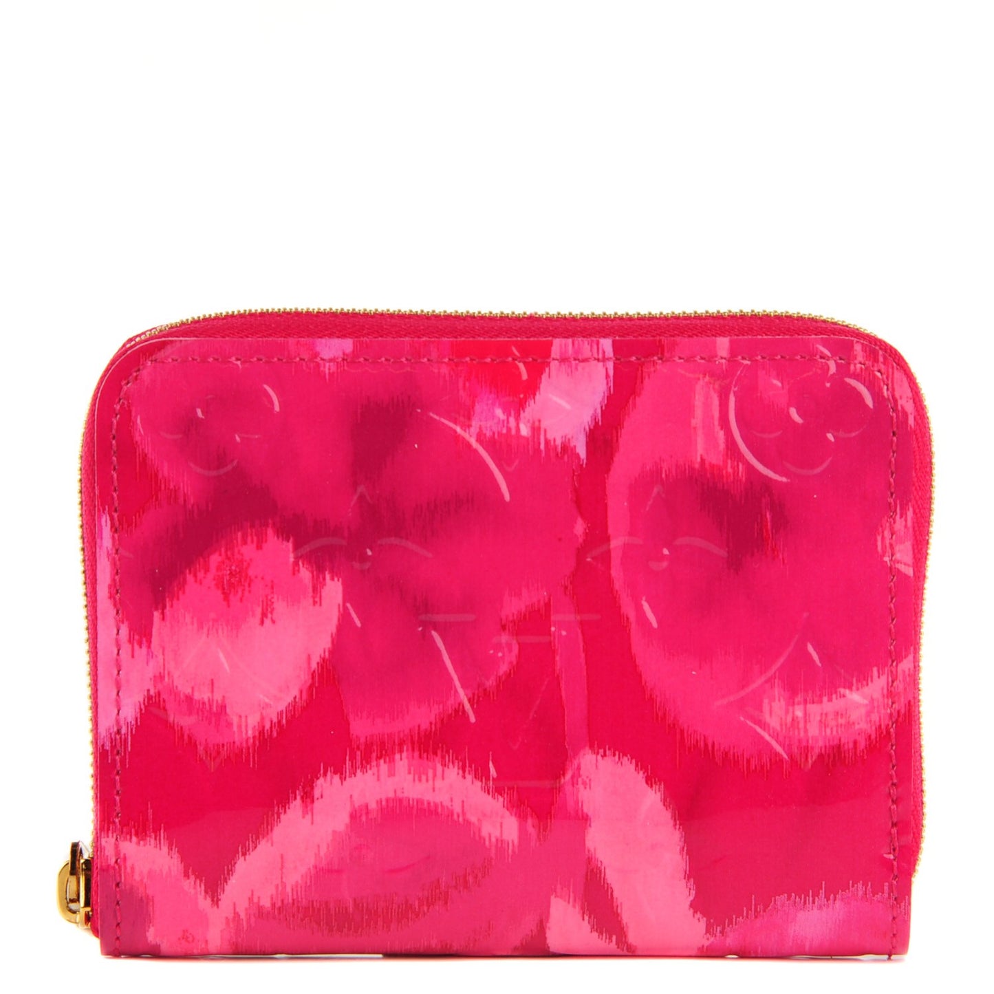 Vernis Ikat Zippy Coin Purse Rose Indien