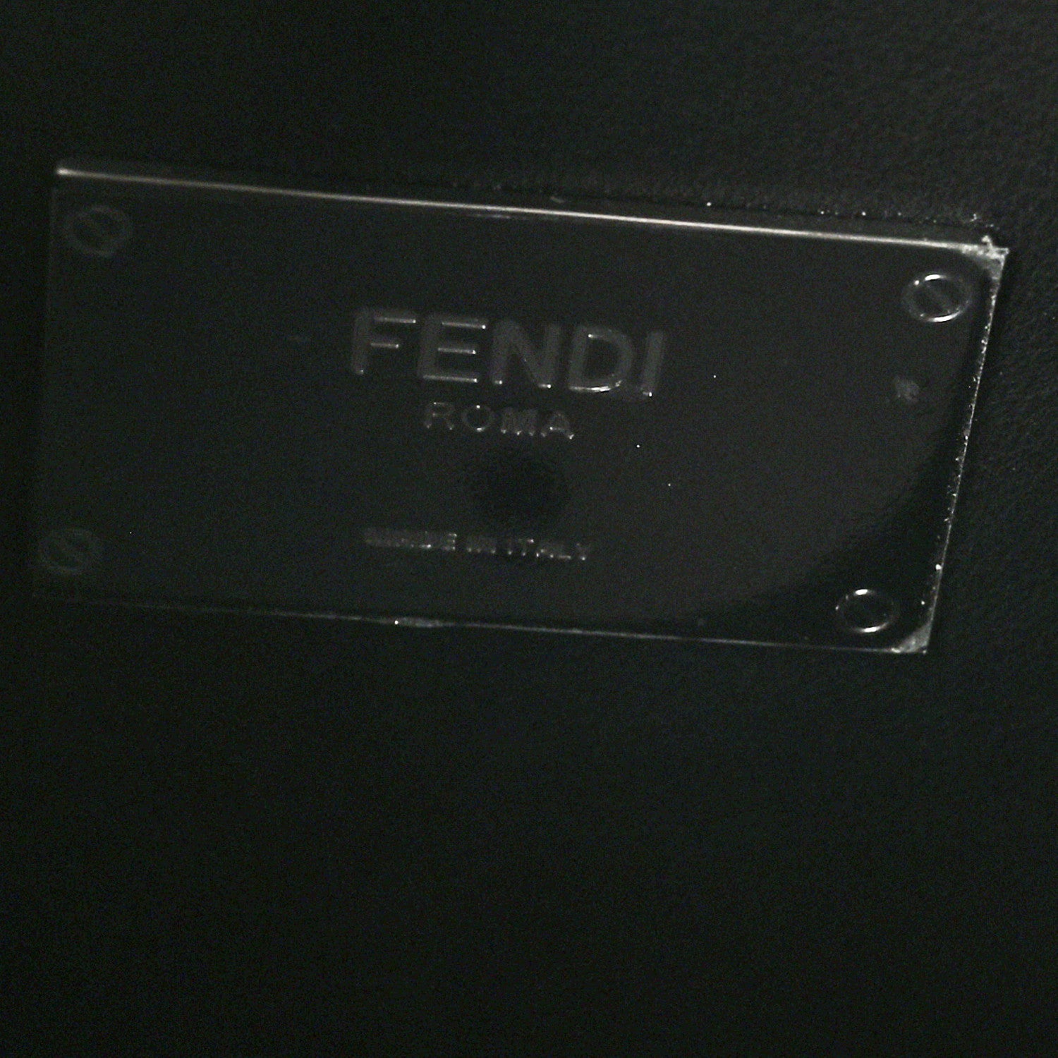 Fendi Vitello Grace Opaco Metal Monster Eyes Large Peekaboo Iconic Fit Satchel Black 7 of 10