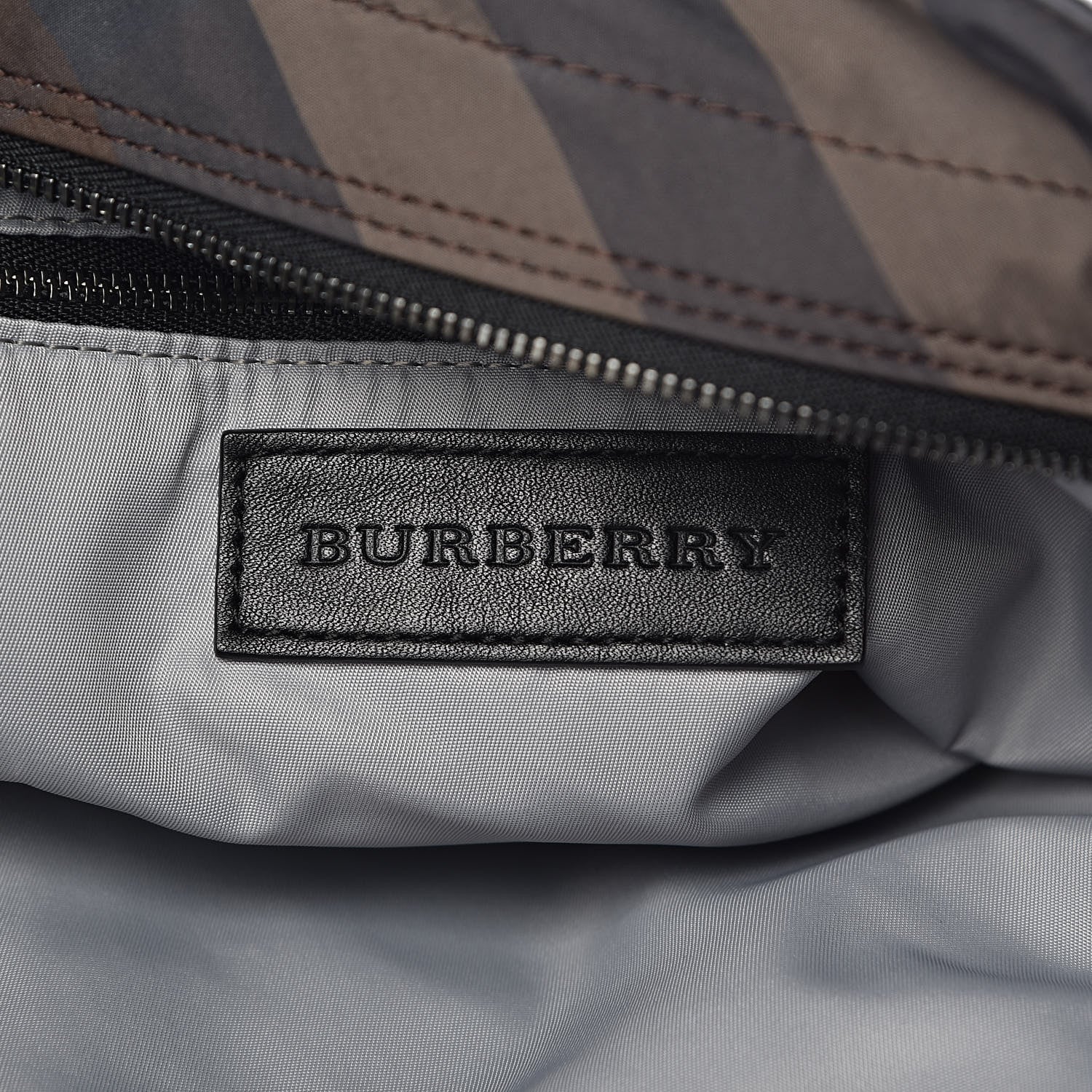 Burberry Nylon Check Small Buckleigh Packable Tote Brown 6 of 11