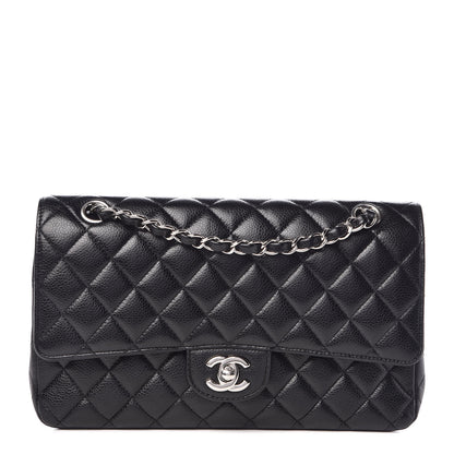 Chanel Caviar Quilted Medium Double Flap Black 1 of 18
