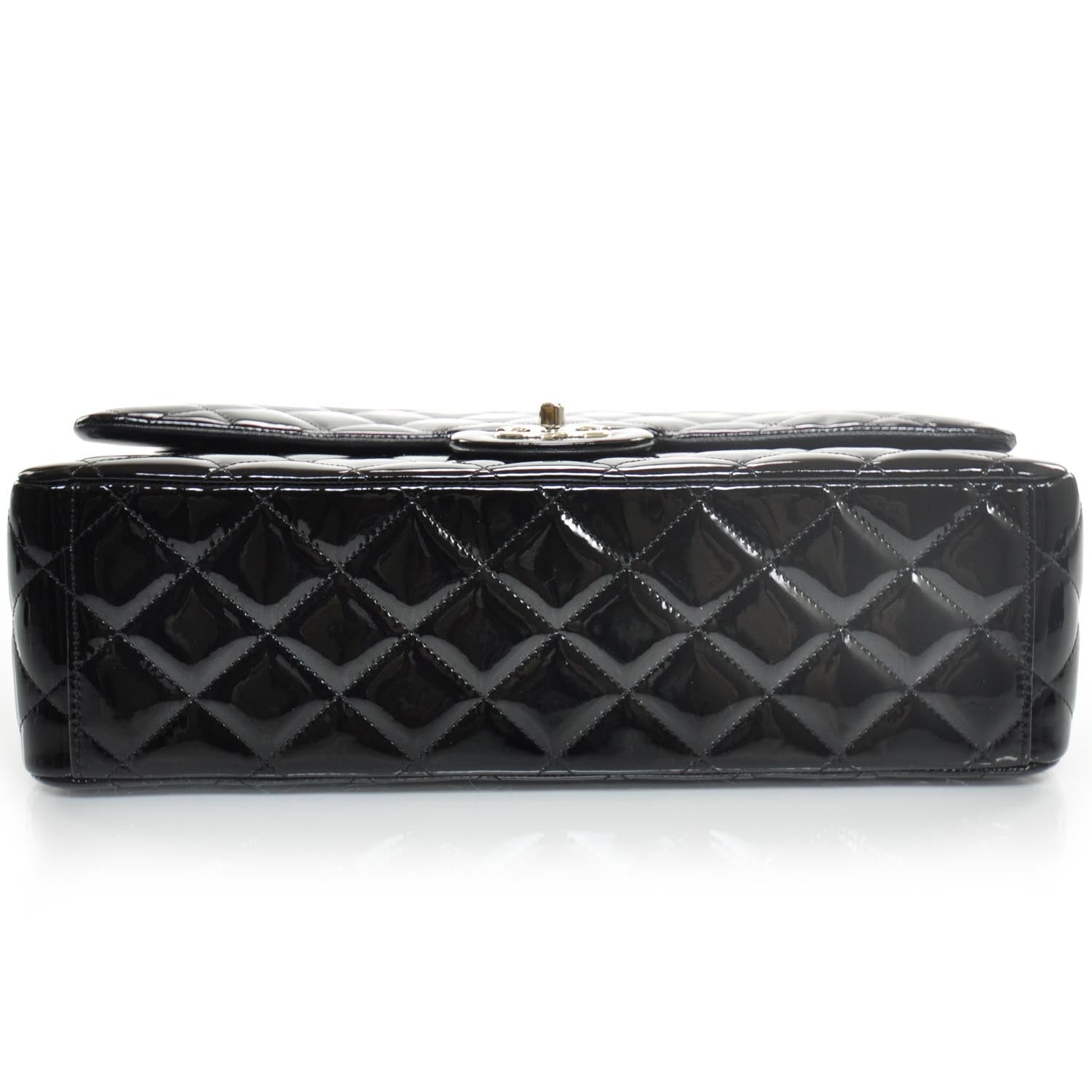 Chanel Patent Maxi Double Flap Black SHW 4 of 9