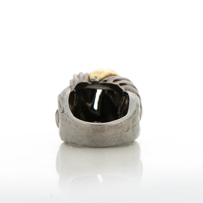 David Yurman Darkened Sterling Silver 18K Yellow Gold 20mm Cordelia Ring 5.25 4 of 6