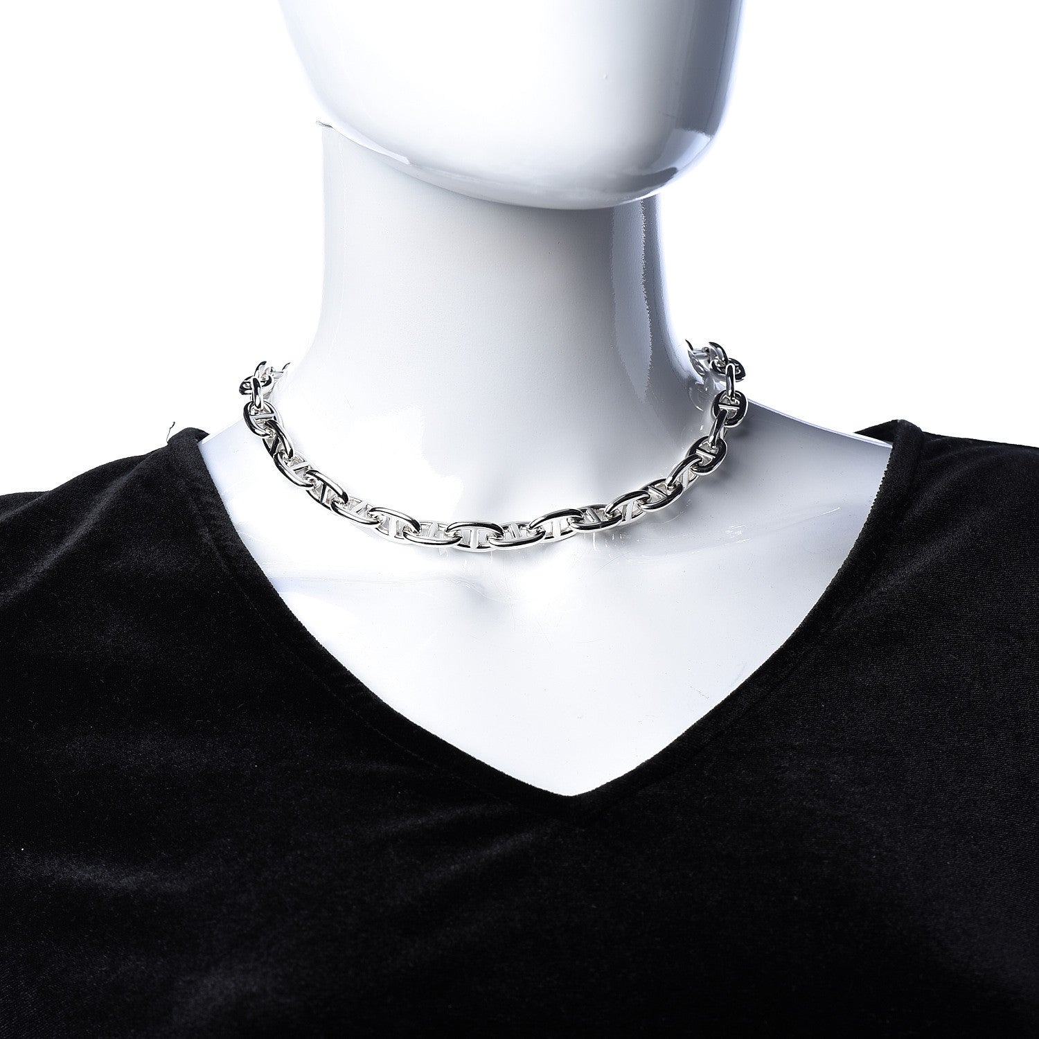 Hermes Sterling Silver 18K Yellow Gold Farandole Toggle Necklace 2 of 7