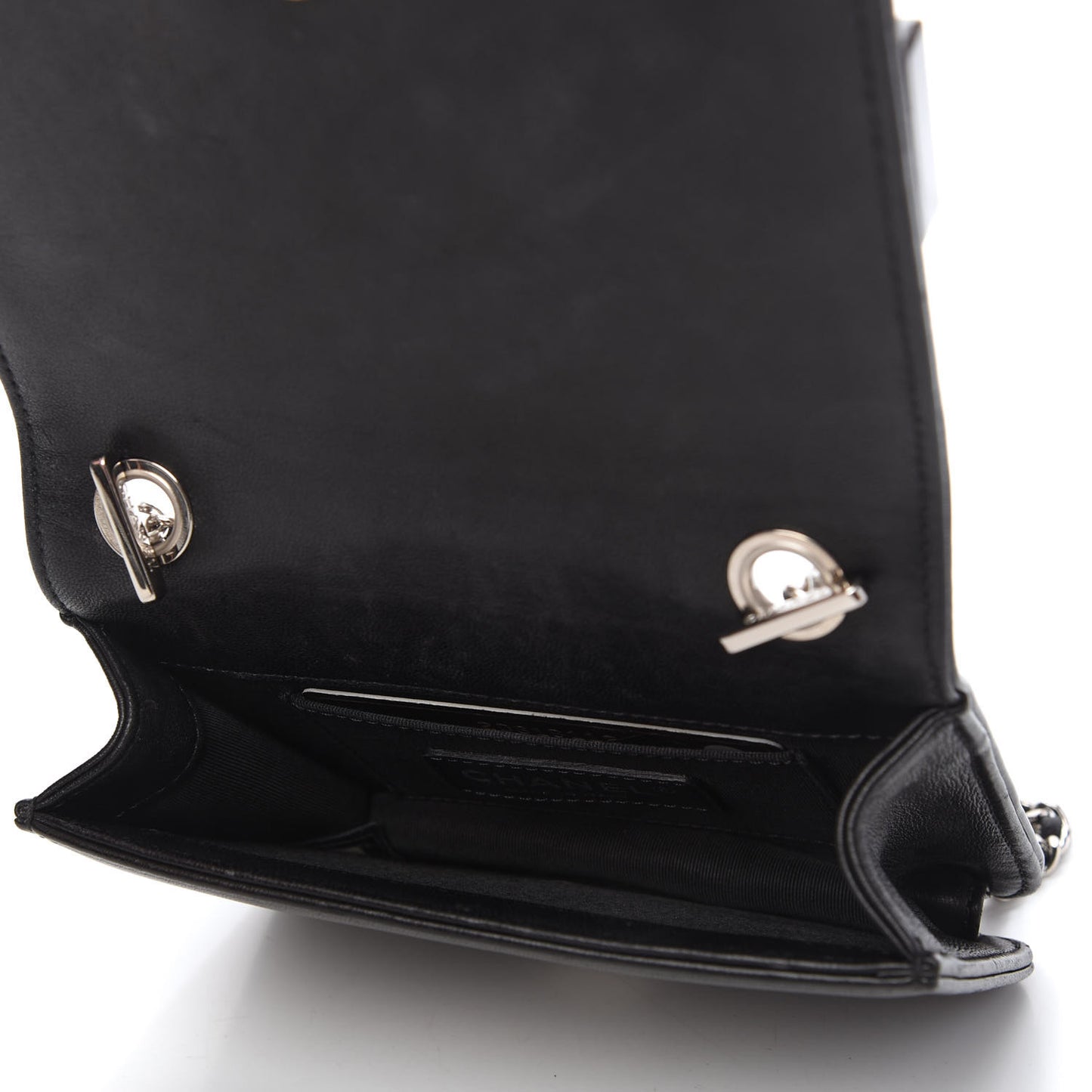 Plexiglass Patent Baguette Crystal Mini Boy Brick Flap Black