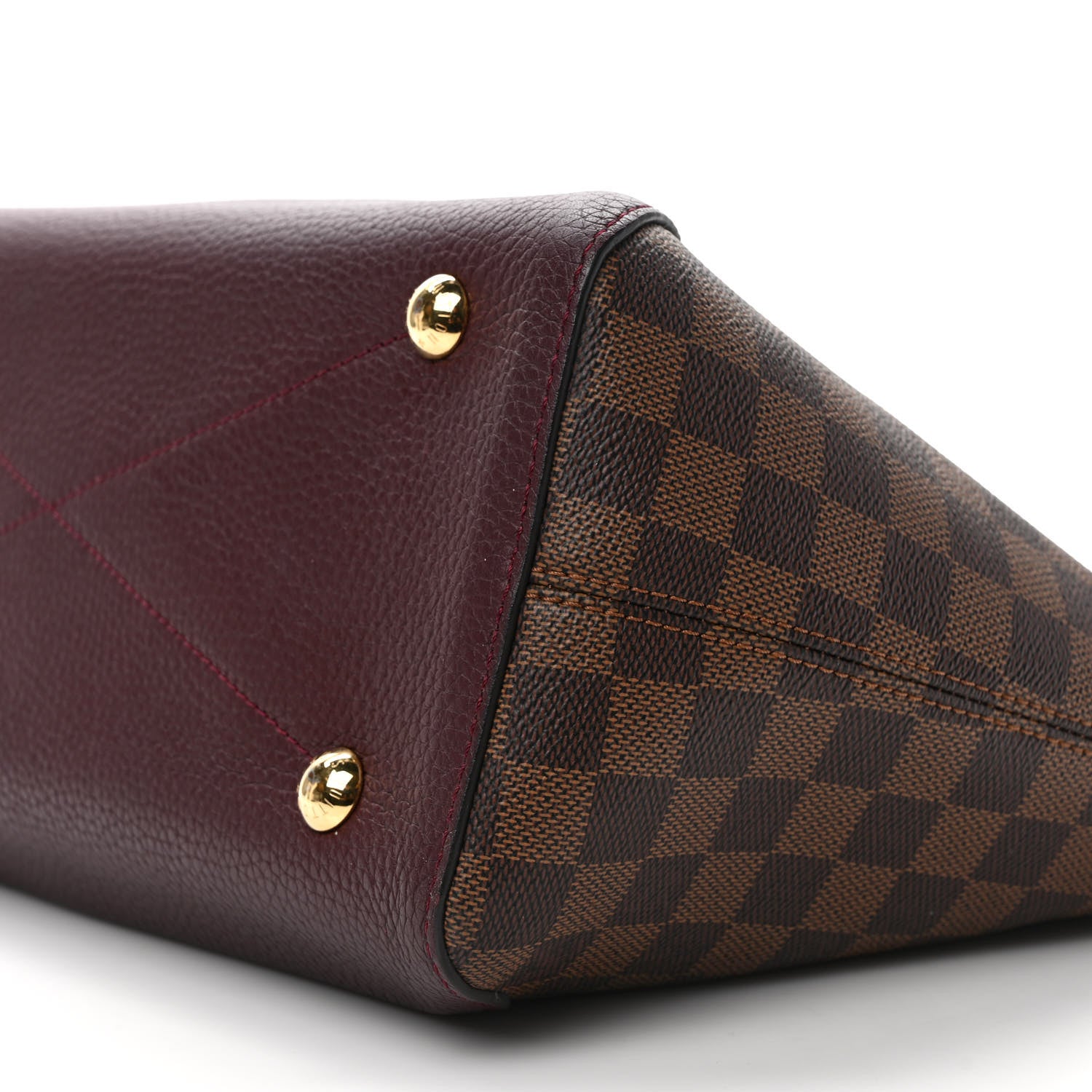 Louis Vuitton Damier Ebene Cuir Taurillon Hyde Park Fuchsia 8 of 9