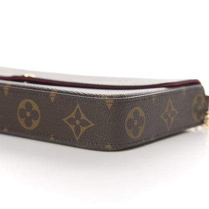 Louis Vuitton Monogram Pochette Felicie Chain Wallet Fuchsia 8 of 10
