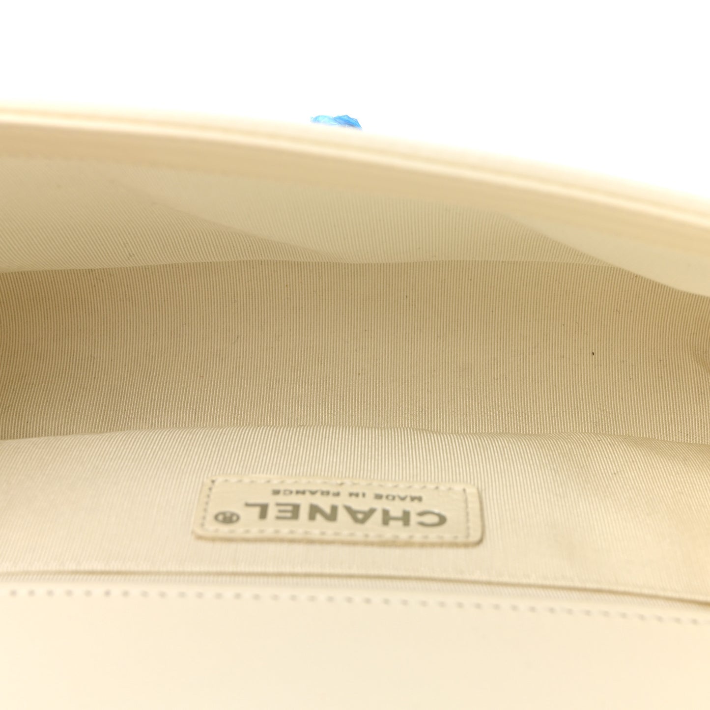 Calfskin Quilted Medium Boy Flap White