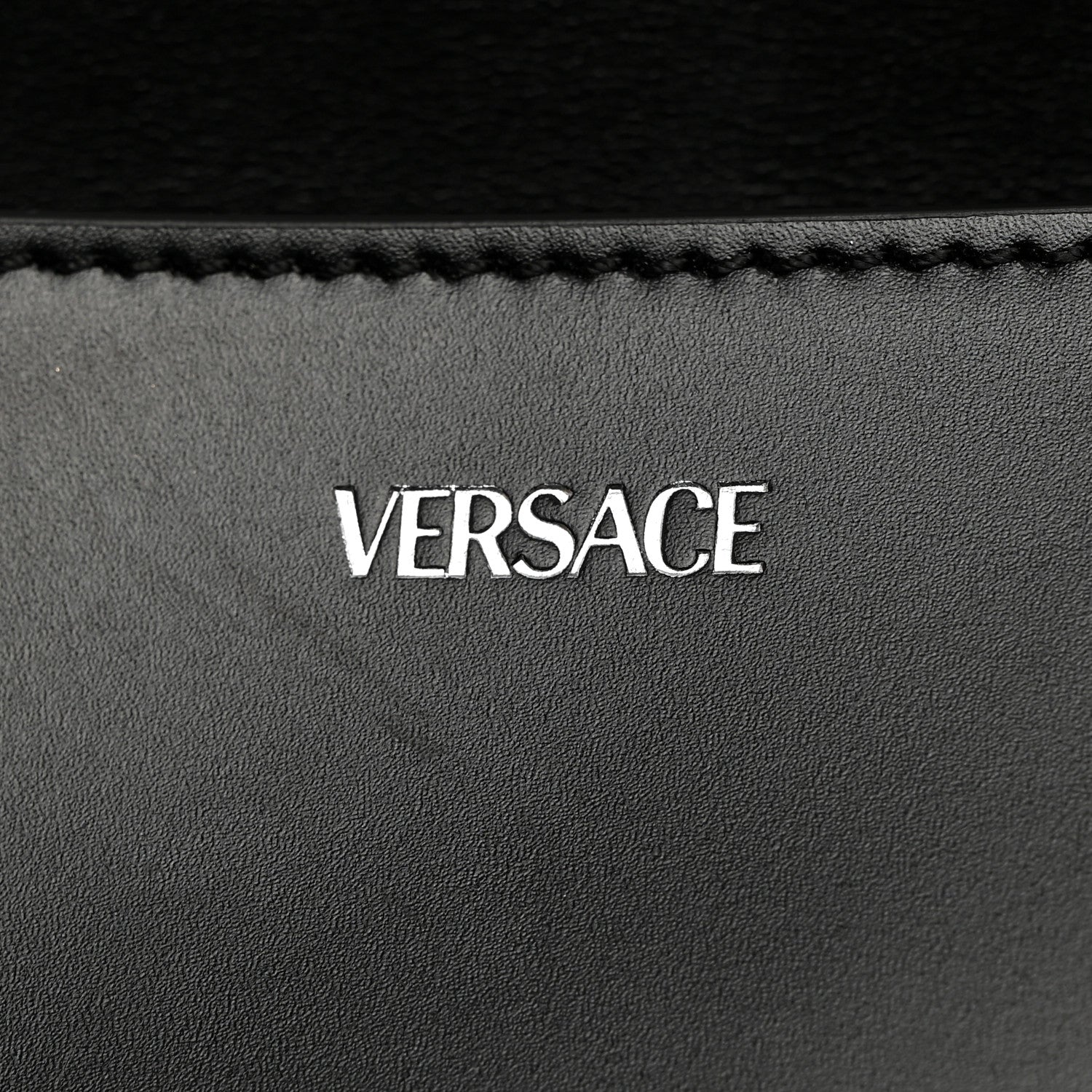 Versace Calfskin Medium Greca Goddess Shoulder Bag Black 6 of 12