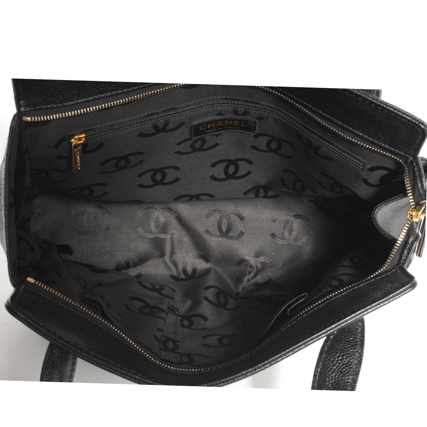 Caviar CC Shoulder Bag Black