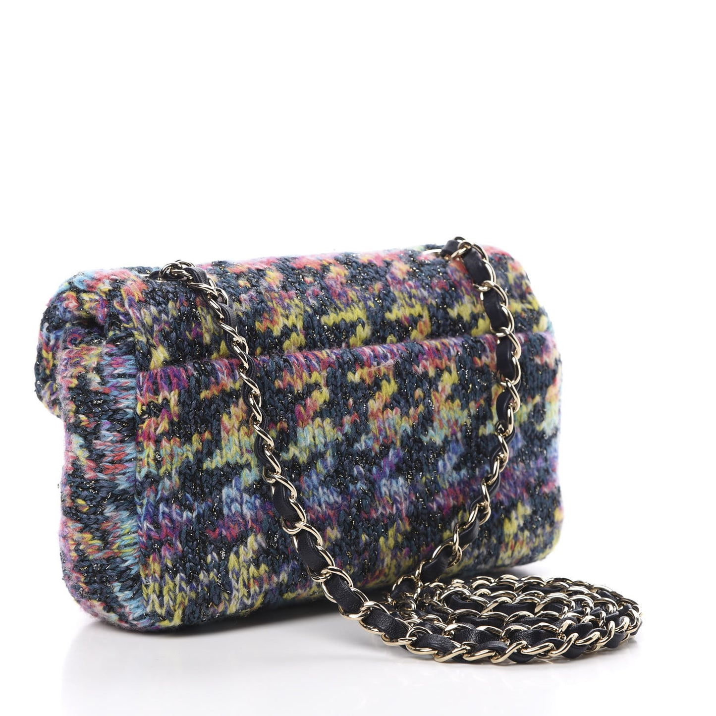 Knit Mini Rectangular Flap Multicolor