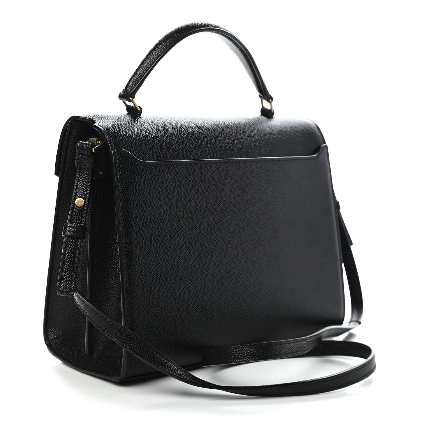 Grain de Poudre Medium Classic Monogram Cassandra Top Handle Black Rouge Legion
