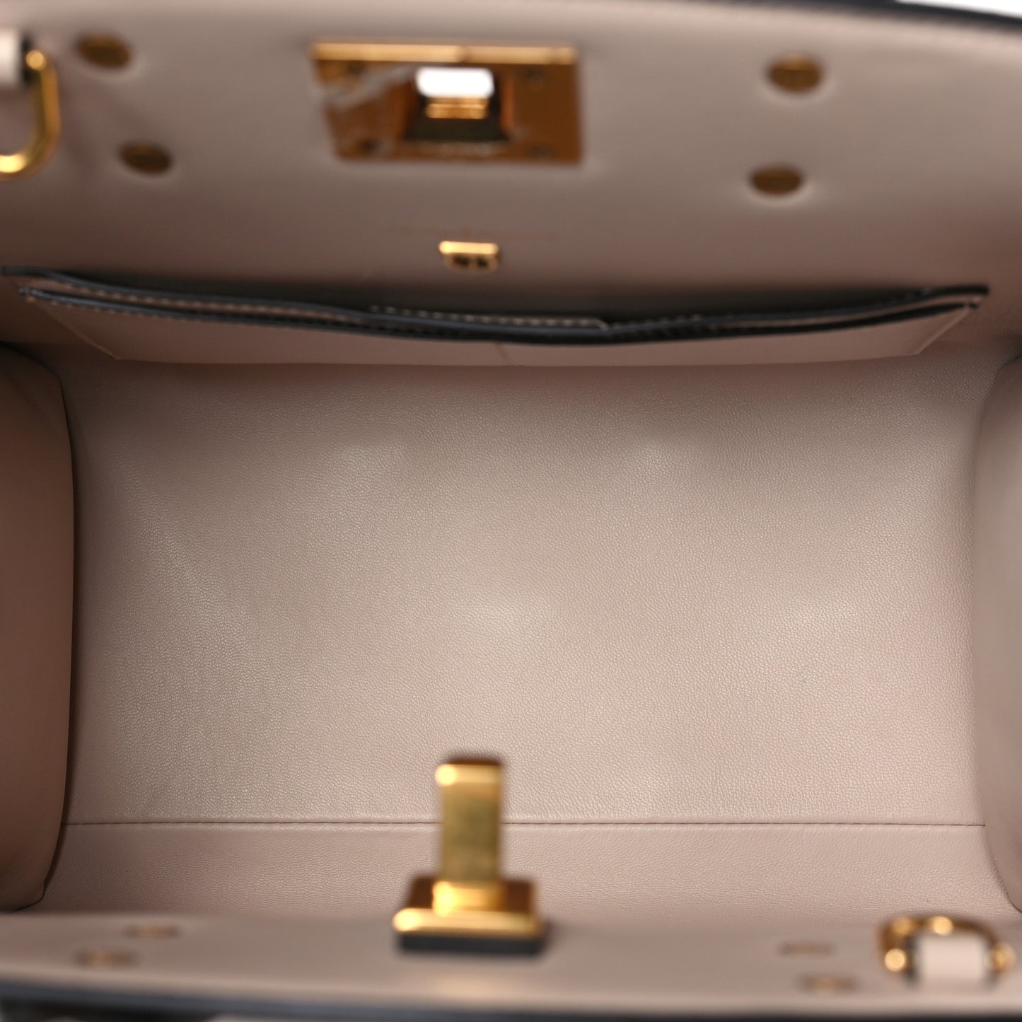 Hammered Calfskin Medium The Studio Box Bag Daino