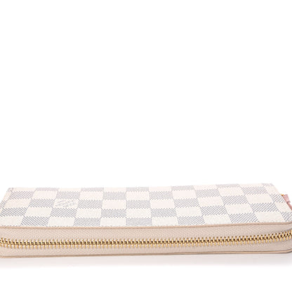 Louis Vuitton Damier Azur Clemence Wallet Rose Ballerine 9 of 11