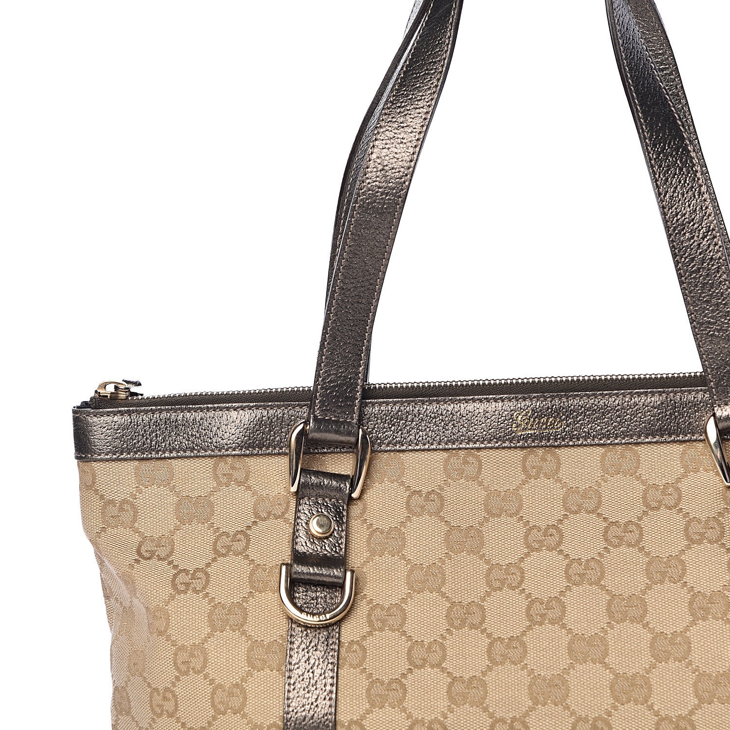 Gucci Monogram Medium Abbey Tote Metallic 10 of 10