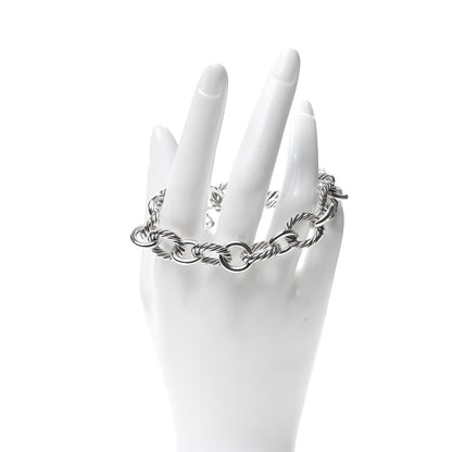 David Yurman Sterling Silver 12mm Large Oval Link Bracelet 2 of 5