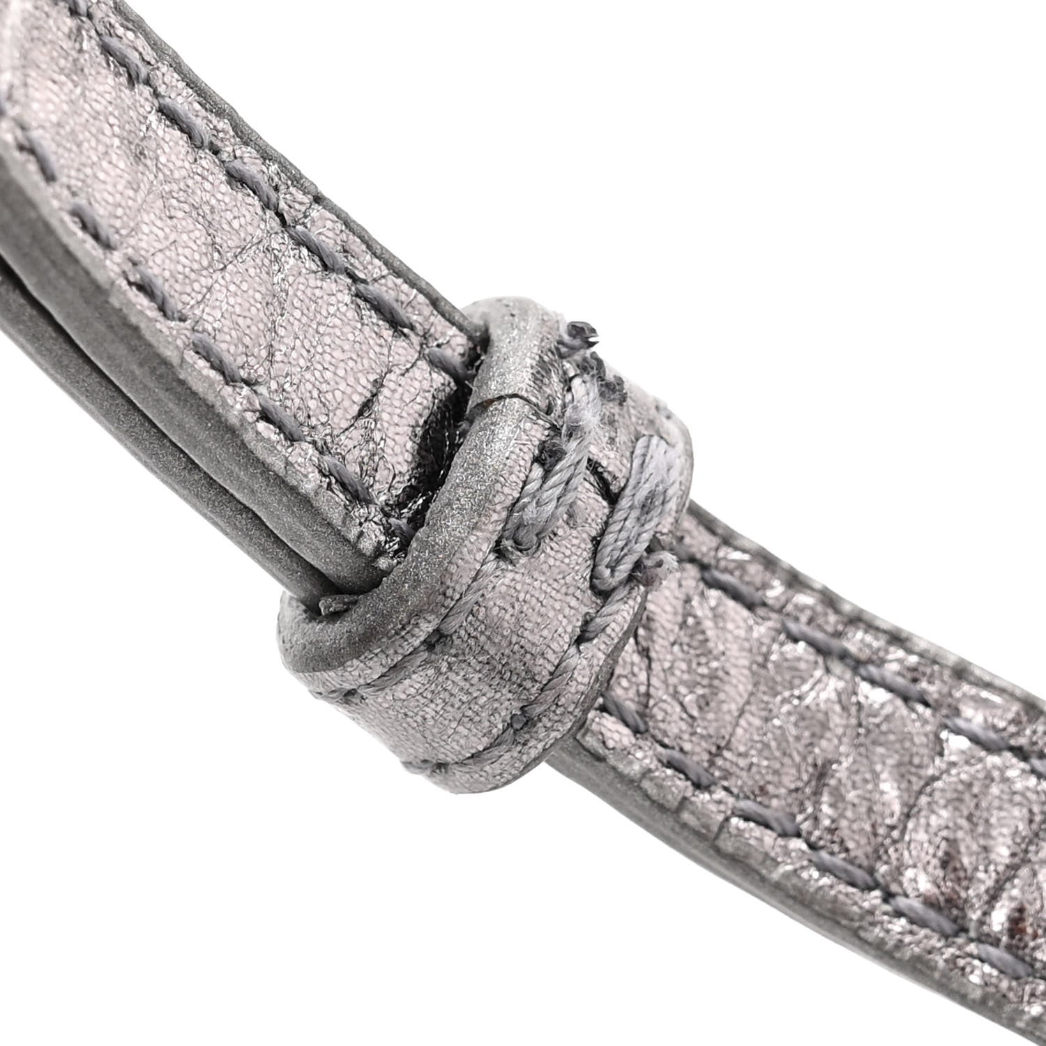 Balenciaga Metallic Agneau Arena Le Cagole Purse With Chain Mini Silver 13 of 13