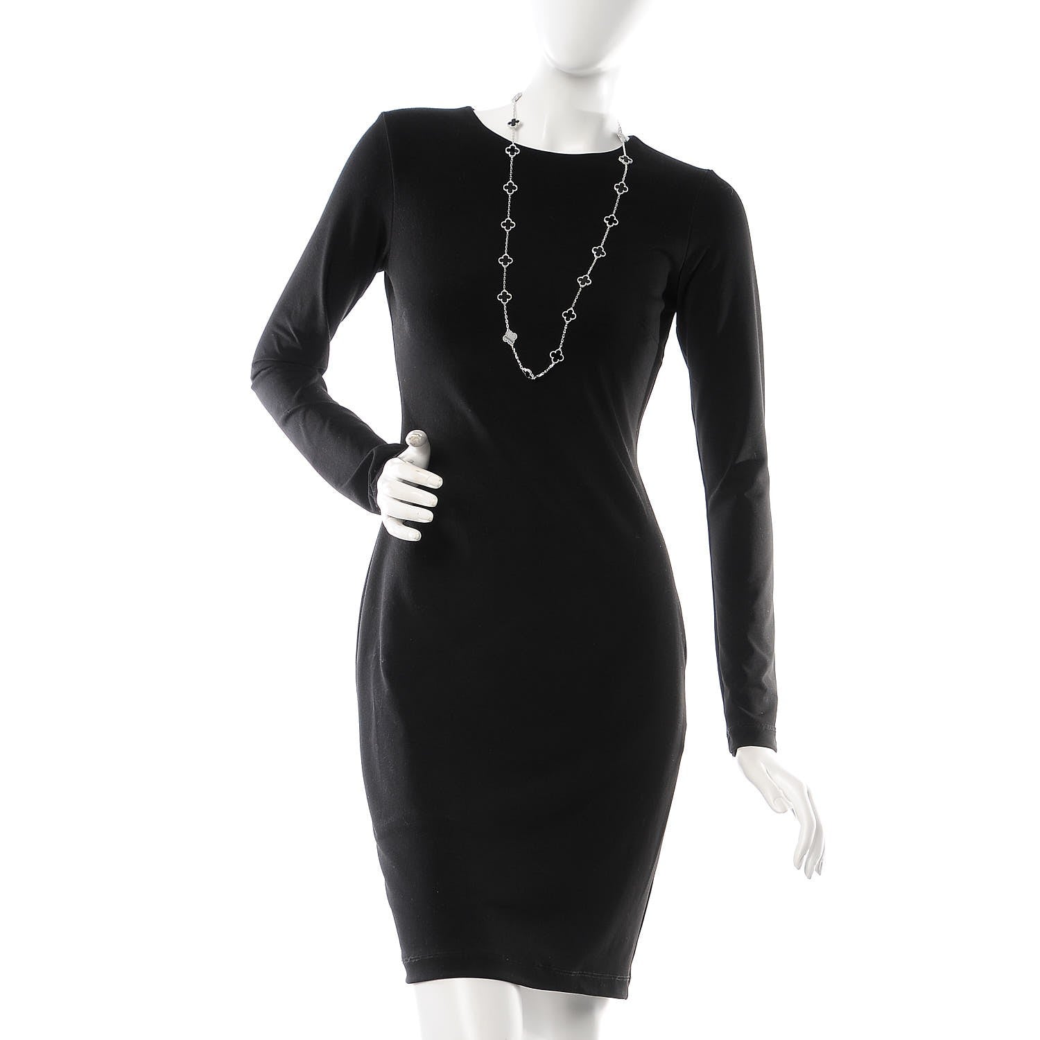 Van Cleef & Arpels 18K White Gold Black Onyx 20 Motifs Vintage Alhambra Necklace 2 of 6