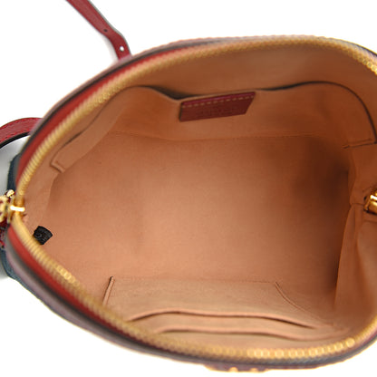 Gucci Suede Calfskin Web Small Ophidia Dome Shoulder Bag New Blue Romantic Cherry 4 of 9