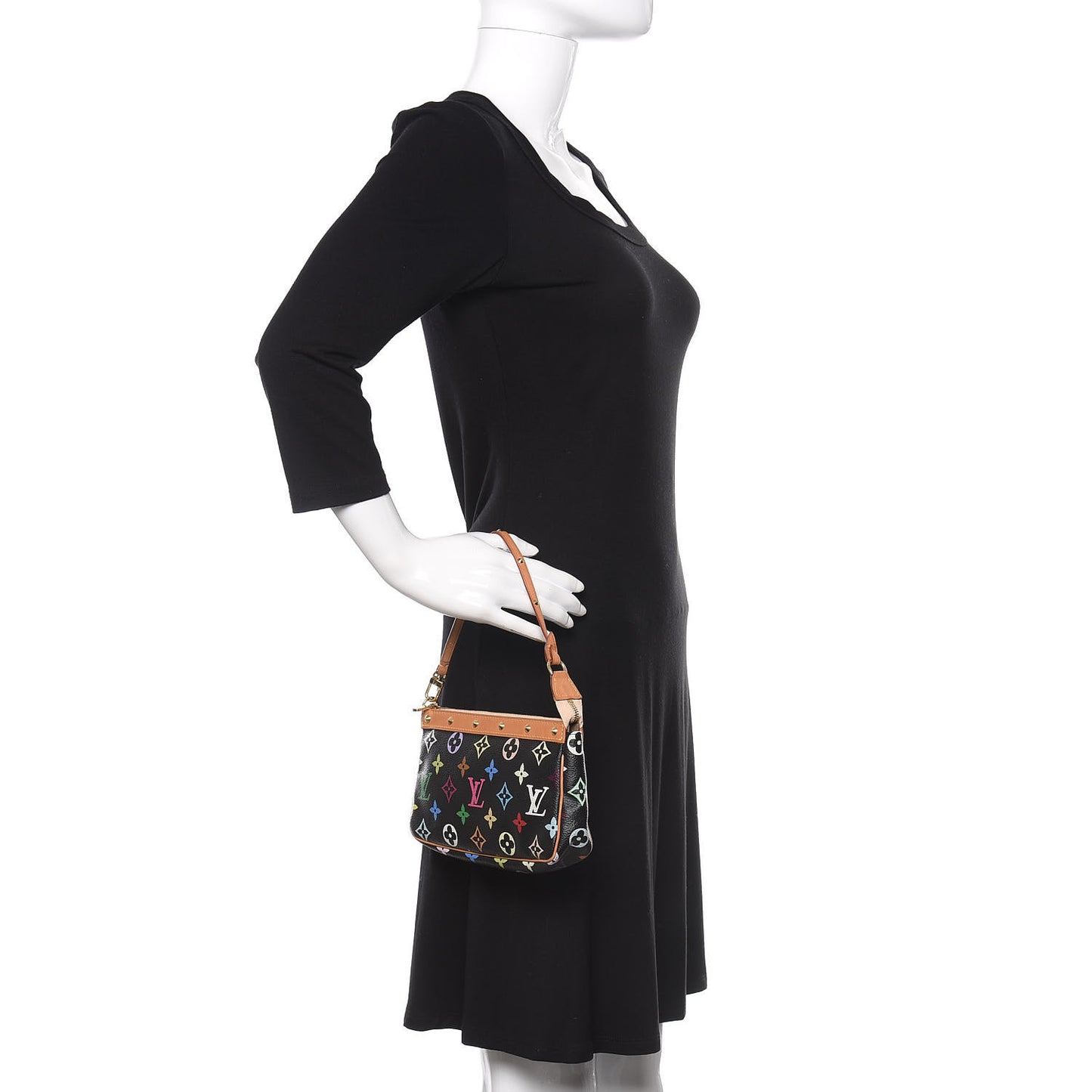 Monogram Multicolor Pochette Accessories Black