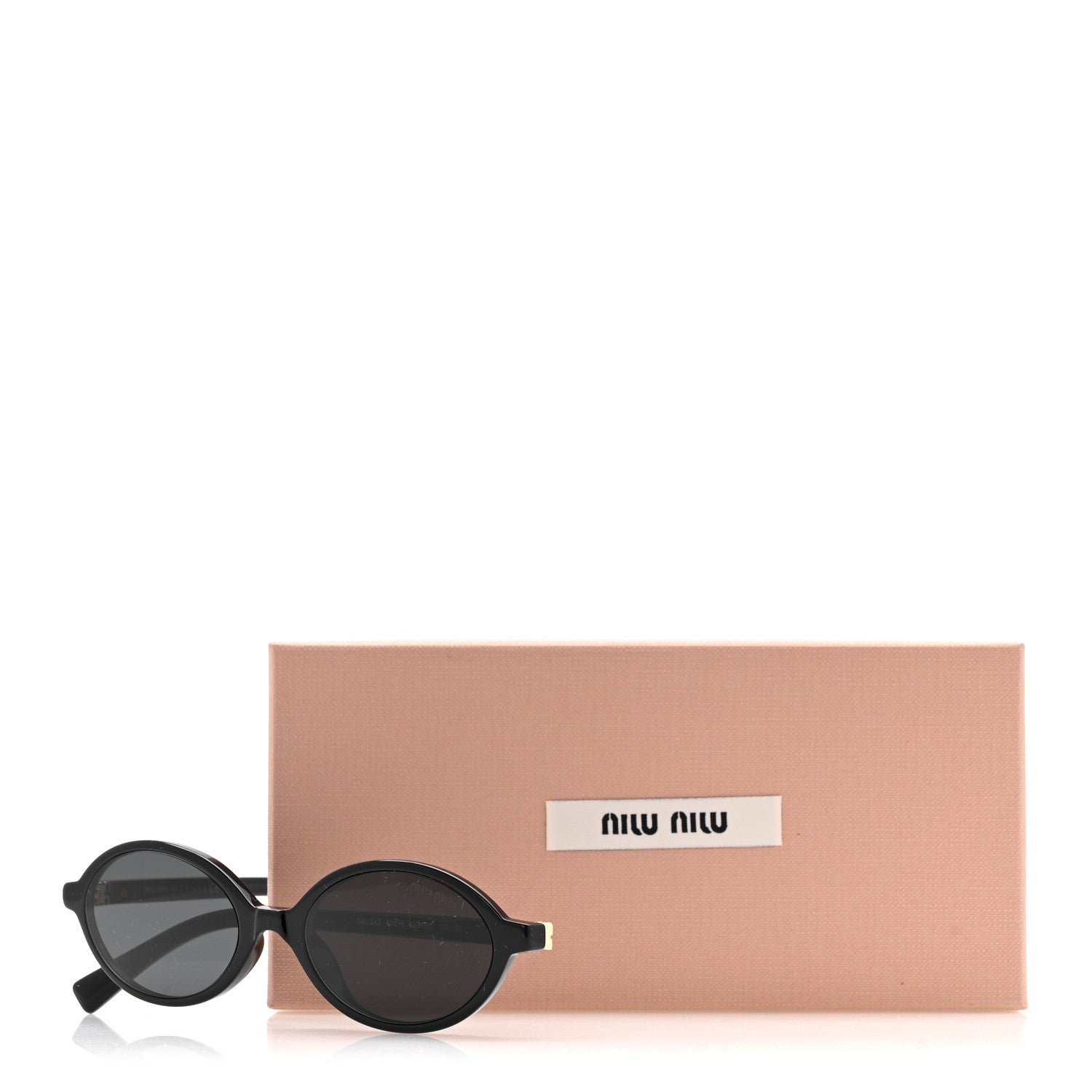 Miu Miu Acetate Oval Regard Sunglasses SMU04Z Black 10 of 10