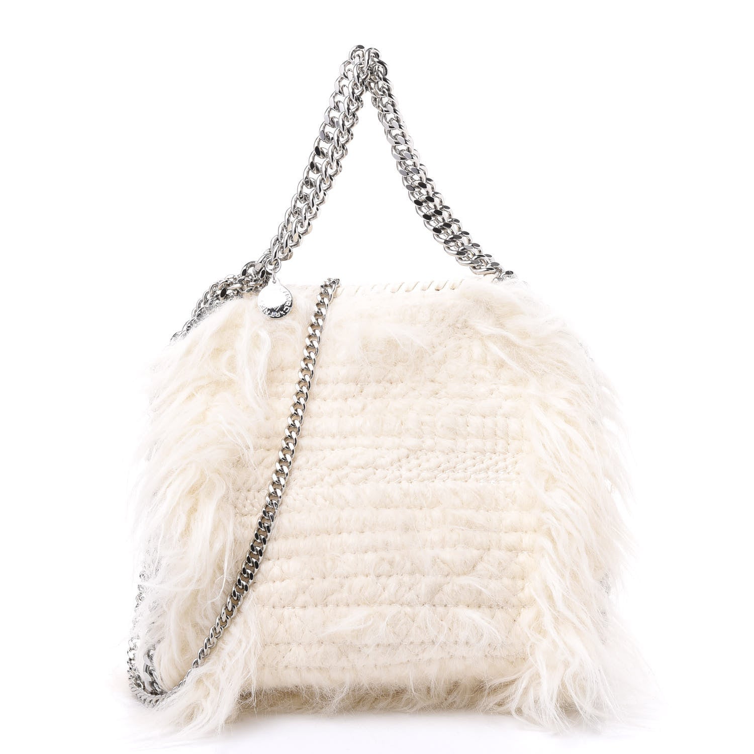 Stella McCartney Eco Fur Mini Falabella Tote Ivory 1 of 11