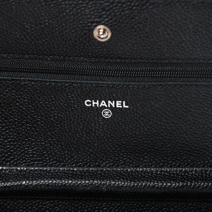 Chanel Caviar Quilted Wallet On Chain WOC Black 6 of 12