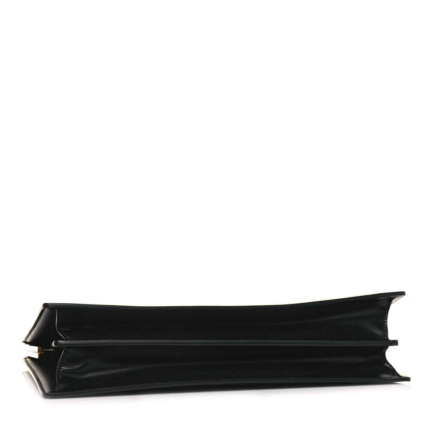 Box Calfskin Medium Clasp Bag Black