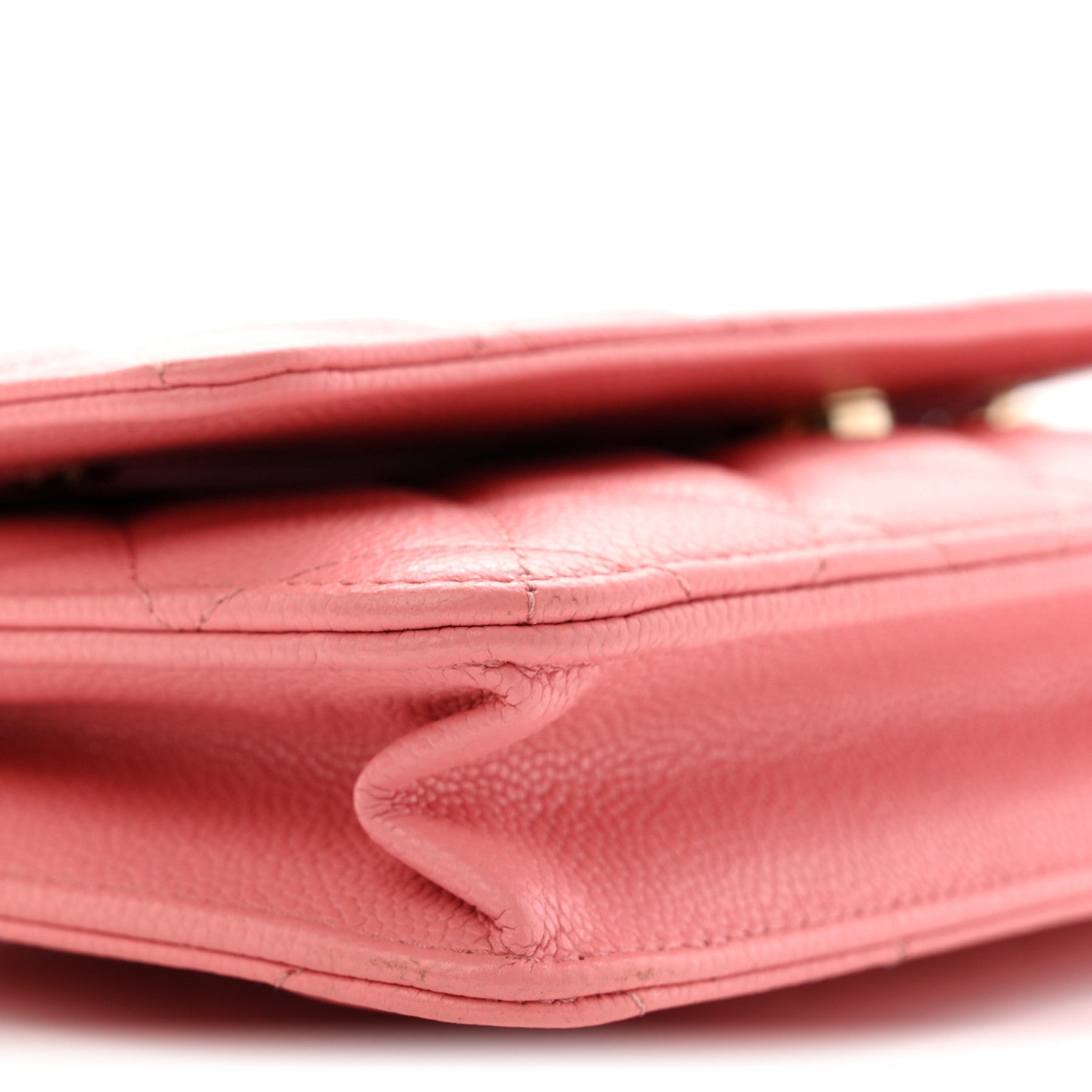 Chanel Caviar Quilted Wallet on Chain WOC Pink 9 of 10